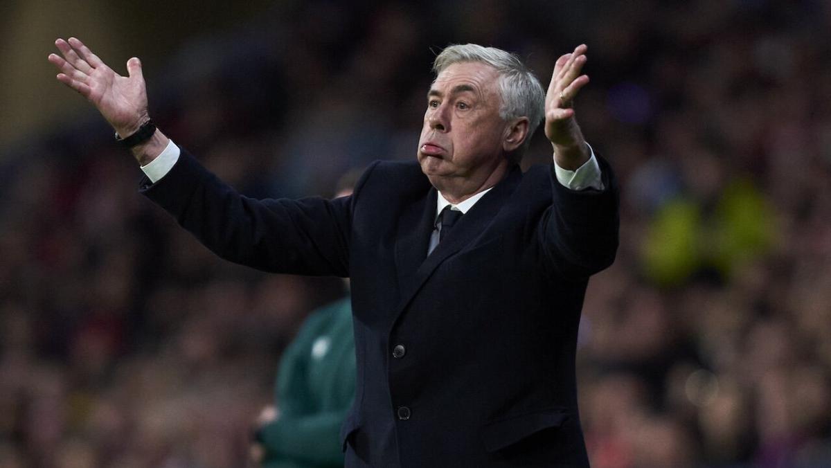 Real Madrid coach Carlo Ancelotti gesticulates
